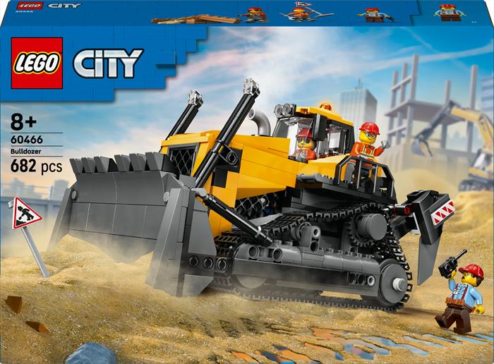 Lego - City Big Vehicles Bulldozer Giallo 60466, ,