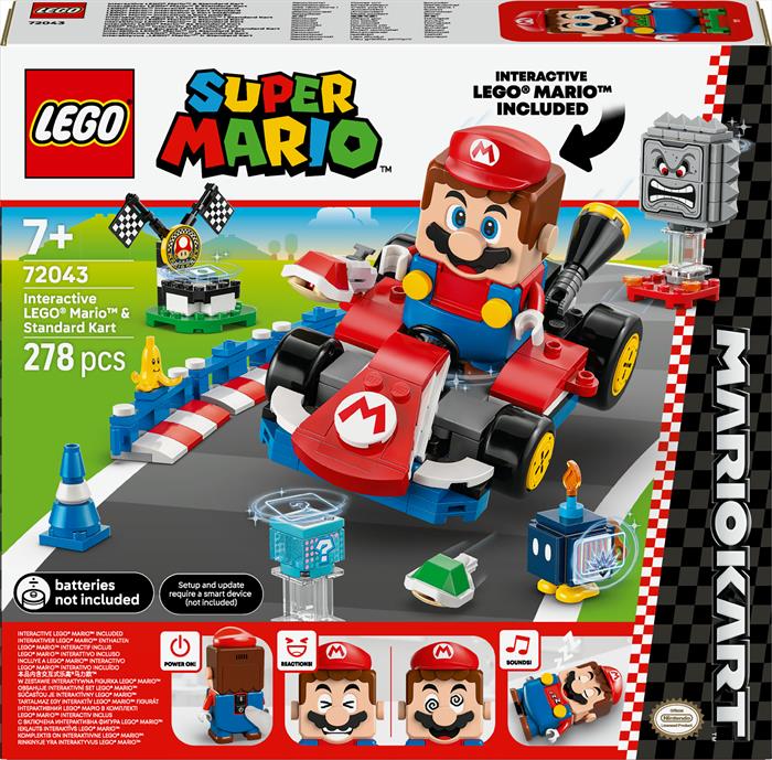 Lego - Mario Kart Mario Interattivo E Kart Standard 72043, ,