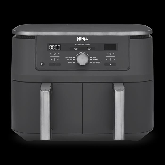 Ninja - Friggitrice Ad Aria Air Fryer Max Dualzone 6-in-1-nero / Alluminio