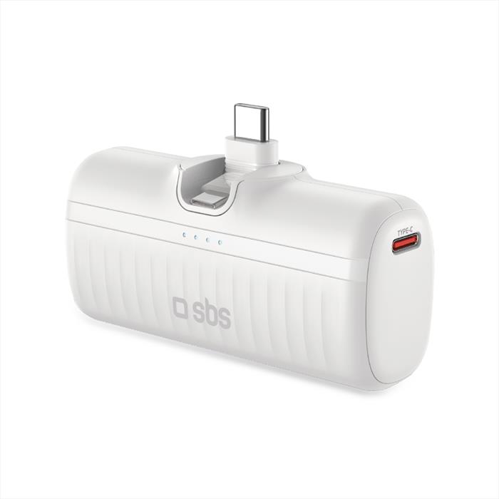 Sbs - Ecopower Bank 5000mah - Tebb5000plugwgrs-bianco