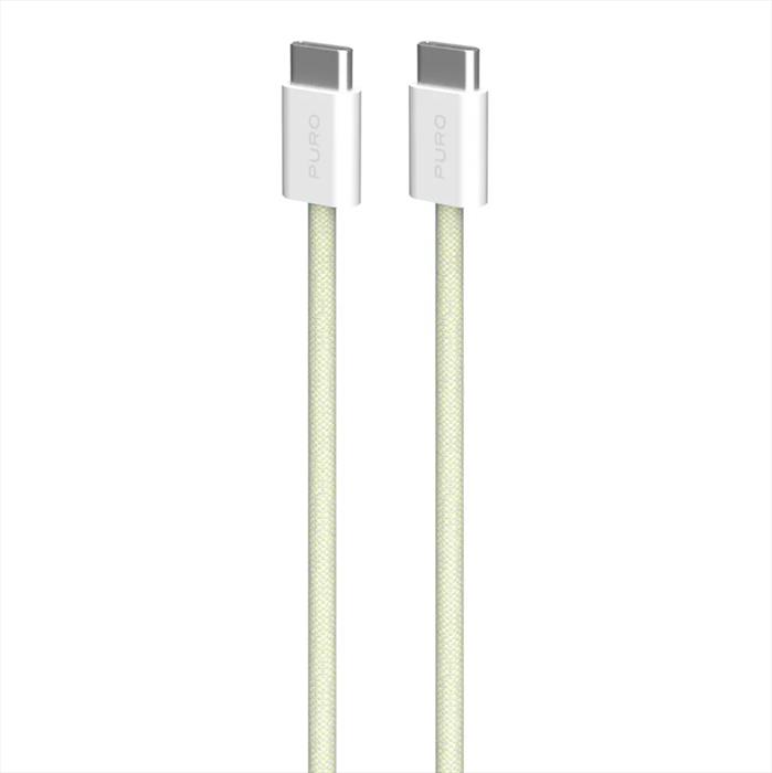 Sbs - Cavo In Tessuto Fabk4 Da Usb-c A Usb-c 1.5m-giallo