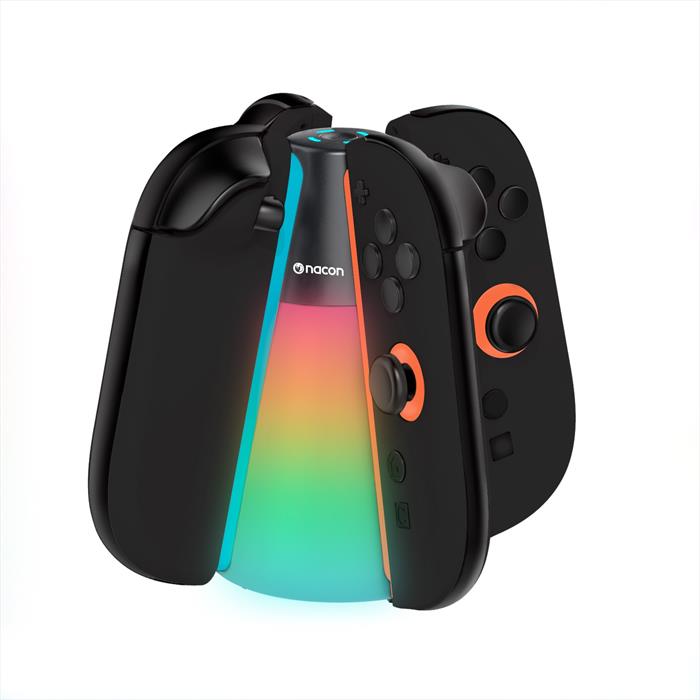 Nacon - Ricarica X 4 Joycon.indicaz Carica, Rgb, Switch 2-nero