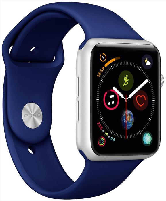 Puro - Cinturino Silicone Apple Watch 42-44-45-49mm-blu
