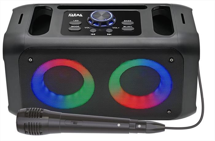 Karma - Party Box Ricaricabile Con Microfono Wparty2-nero