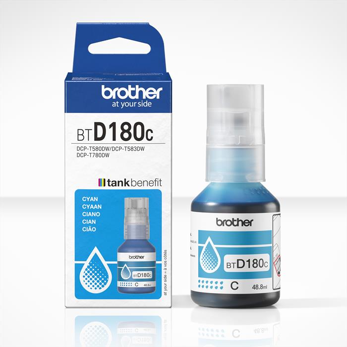 Brother - Flacone Ciano Da 5.000 Pagine Btd180c-ciano