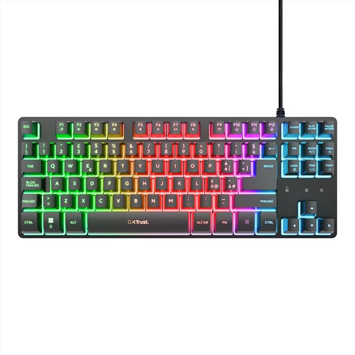 Trust - Tastiera Illuminata Gxt 833 Thado Tkl-black