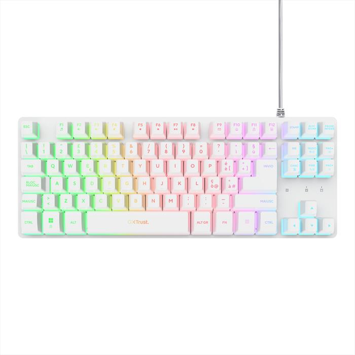 Trust - Tastiera Illuminata Gxt 833 Thado Tkl-white
