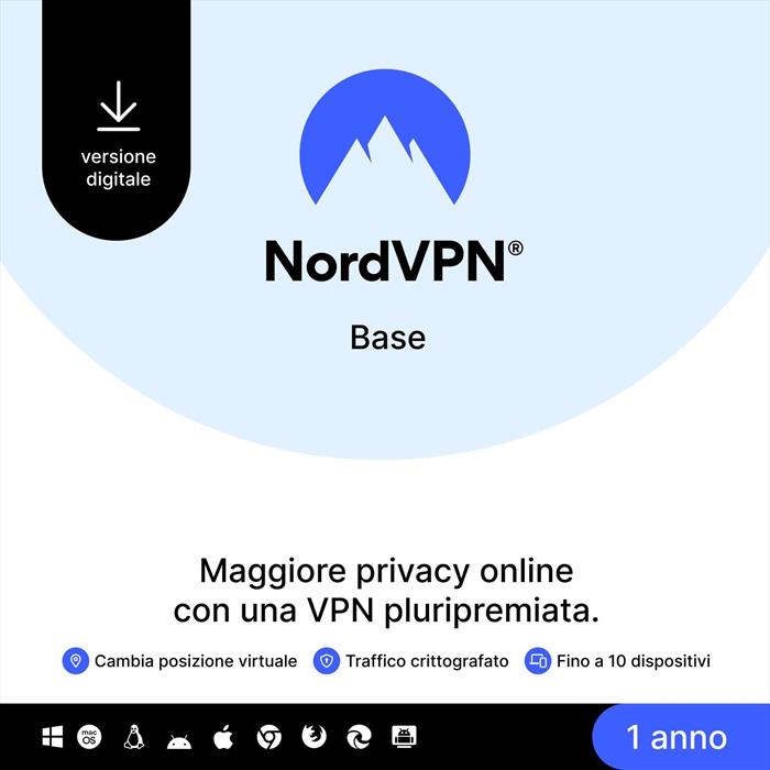 Nordvpn - Base - 1 Anno - Servizi Vpn Premium 10 Dispositivi