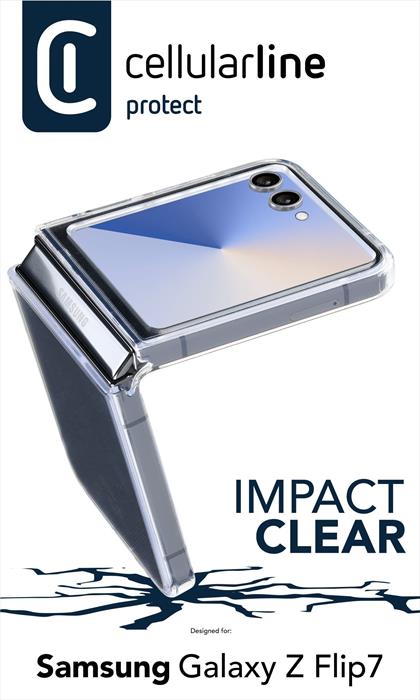 Cellularline Impact Clear Case - Galaxy Z Flip7 Custodia Trasparente Ultra-Protettiva-image