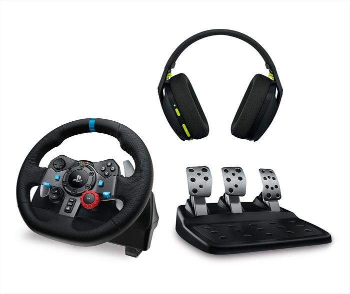 Logitech - G29 Driving Force Racing Wheel + G435-nero