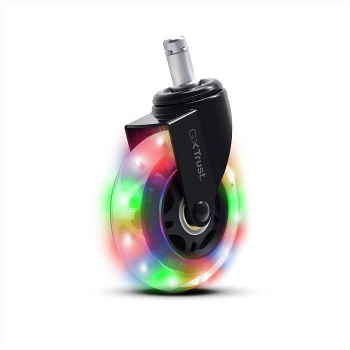 Trust - Rotelle Per Sedia In Gel Led Gxt701-black/led