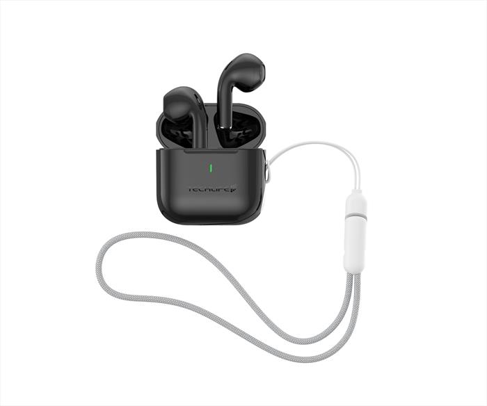 Techlife - Auricolare Bluetooth Tltwsdropbk-black