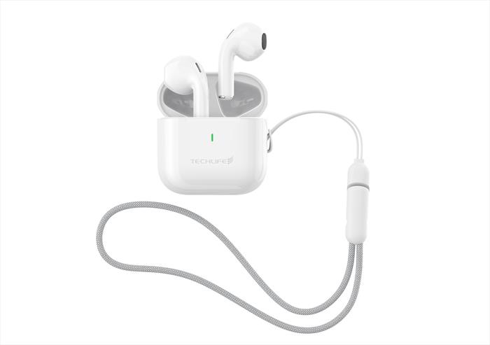 Techlife - Auricolare Bluetooth Tltwsdropwh-white