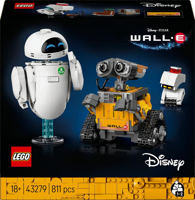 Lego - Disney Pixar Wall-e E Eve 43279, Multicolore