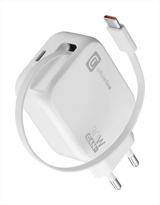 Cellularline - Retractable Power 30w-bianco