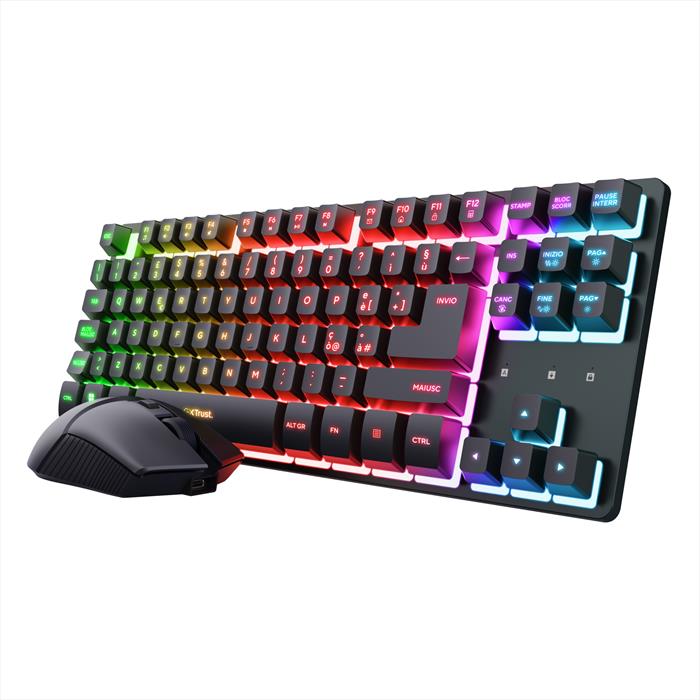 Trust - Tastiera E Mouse Tkl Wireless Gxt832 Thado-black/rgb