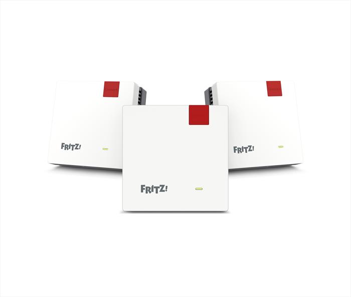 Fritz! - Mesh Wifi Set 1600 3pack-bianco/rosso