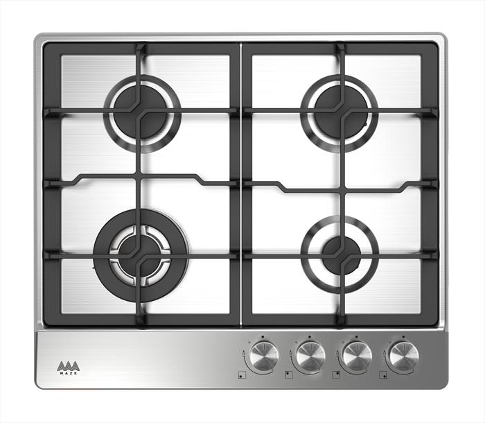 Aaamaze AMGH60F43 Piano Cottura A Gas 4 Fornelli 59 cm (Inox)