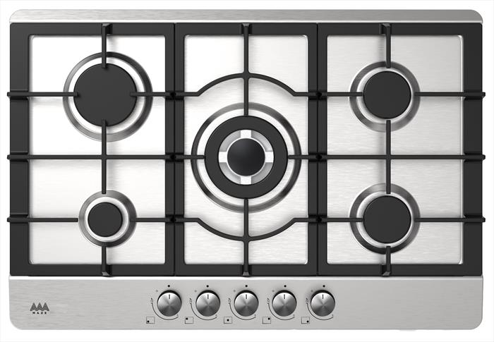 Aaamaze AMGH75F53G Piano Cottura A Gas 5 Fornelli 75 Cm (Inox)