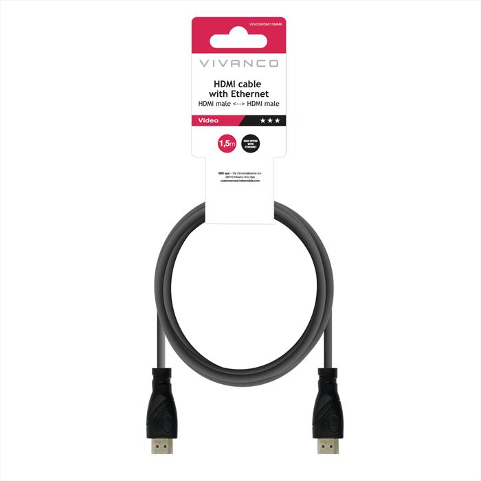 Sbs - Cavo Hdmi V. 1.4 Alta Velocità Con Ethernet-nero