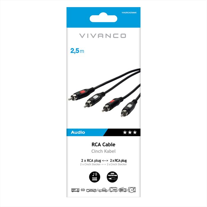 Sbs - Rca Connection 2,5m-nero