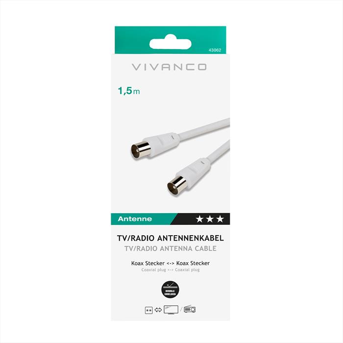 Sbs - Aerial Lead,plug-plug,>50db 1,5m-bianco