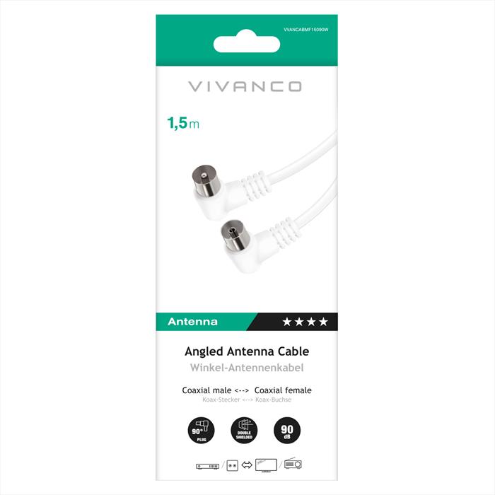 Sbs - Angle Aerial Lead 90 Db 1,5m-bianco