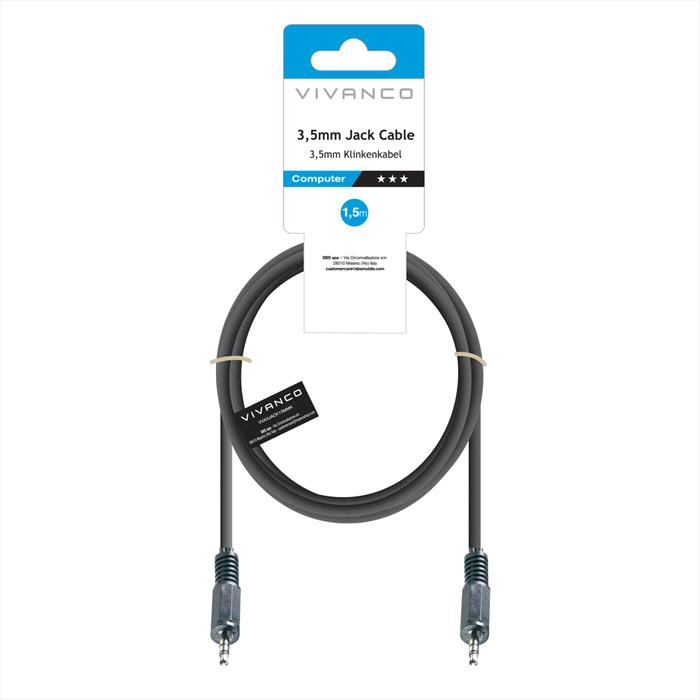 Sbs - Audiolead 3,5mm Plug - 3,5mm Plug 1,5m-nero
