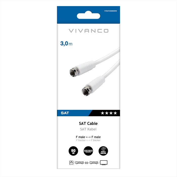 Sbs - Receiver Connection 90db Double Shielded-bianco