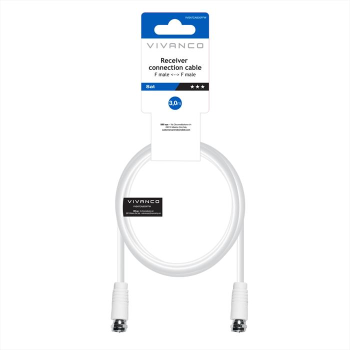 Sbs - F-connection Lead F-plug - F-plug 3m-bianco