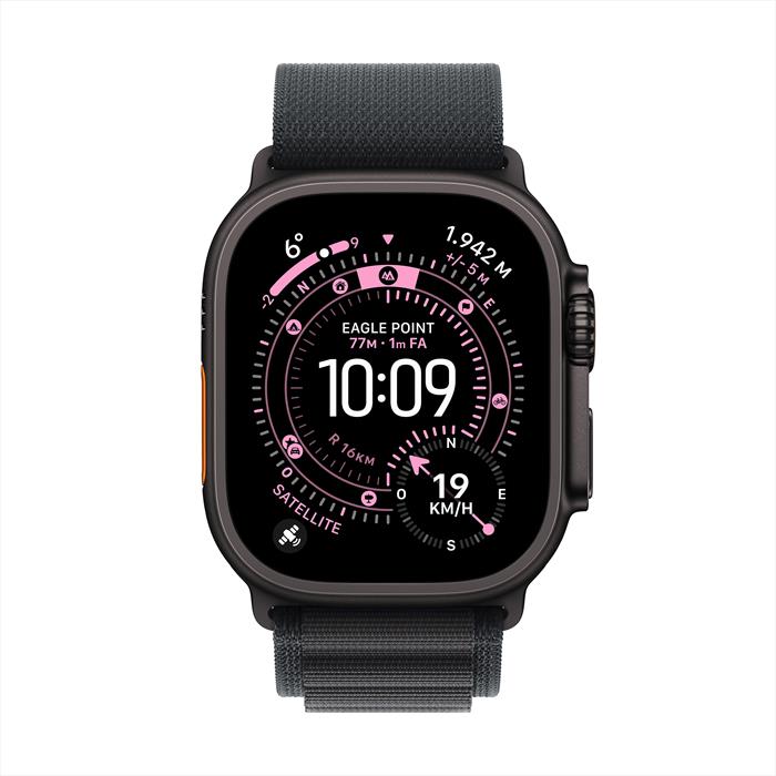 Apple Watch Ultra 3 Gps + Cellular, Cassa In Titanio Nero (49 Mm) Con Alpine Loop - Large-image