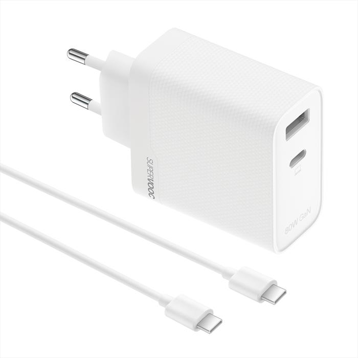 Realme - Supervooc 80w Power Adapter Dual Port-white
