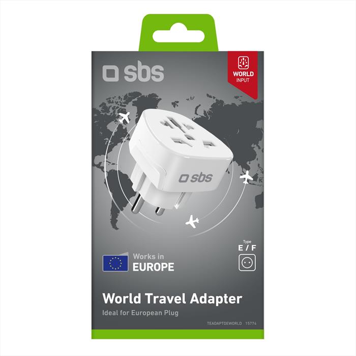 Sbs - Adattatore Muro Shucko / Tedesca A Universale-bianco