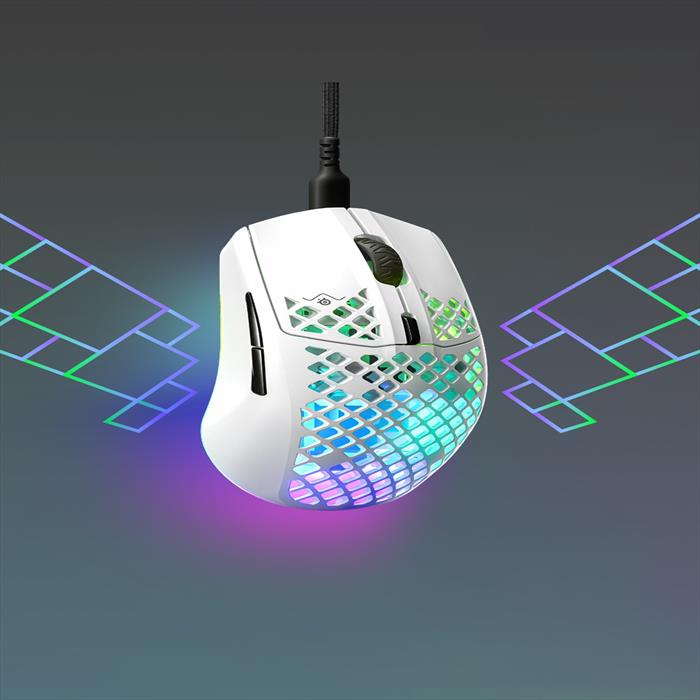 Steelseries - Mouse Aerox 3 Snow-bianco