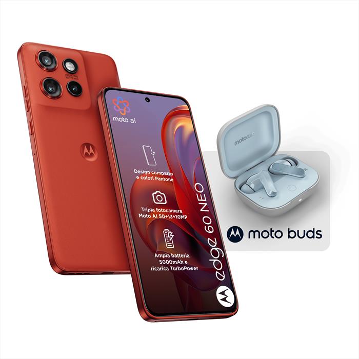 Motorola - Smartphone Edge 60 Neo + Moto Buds-pantone Poinciana