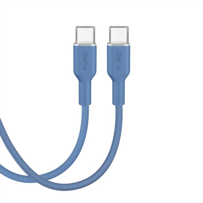 Puro - Cavo In Tpe Da Usb-c A Usb-c, 1,5m, 2.0, 25w-ice Blue