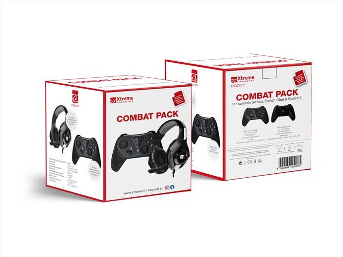 Xtreme - Kit Pad Bt + Cuffia Switch/switch 2 20007-nero Xtreme - Kit Pad Bt + Cuffia Switch/switch 2 20007-nero