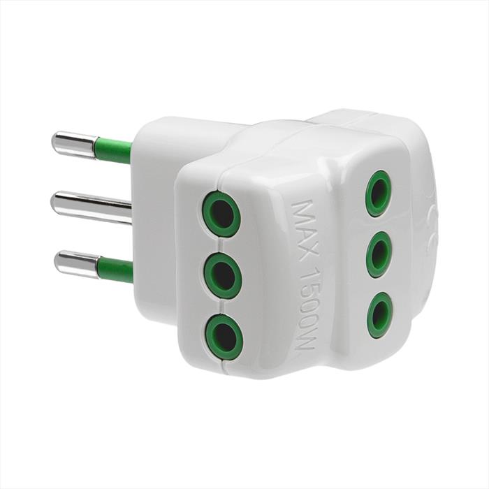 Ekon - Adattatore Triplo 10a-bianco