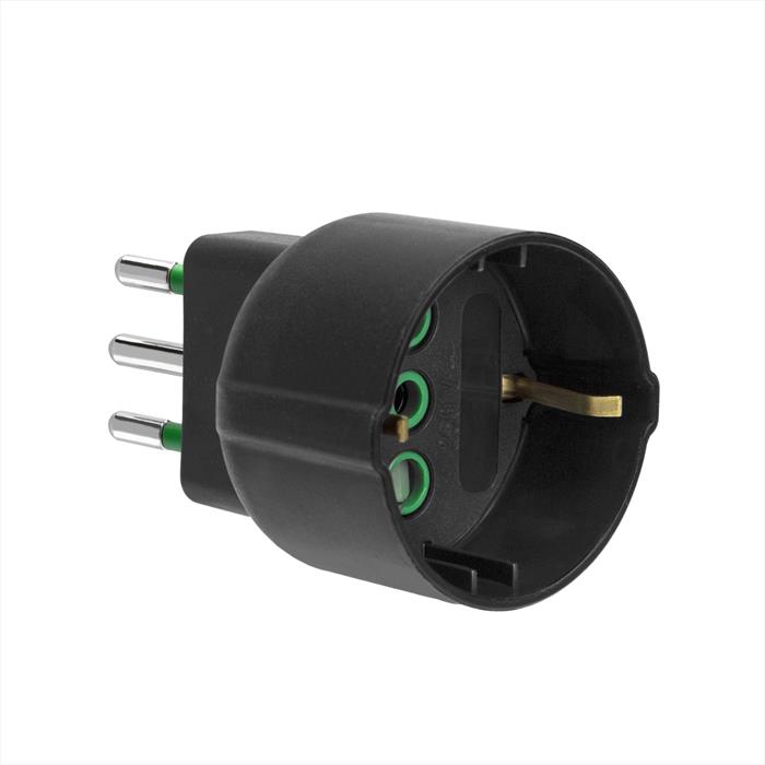 Ekon - Adattatore Presa Italo/tedesca 10a-nero