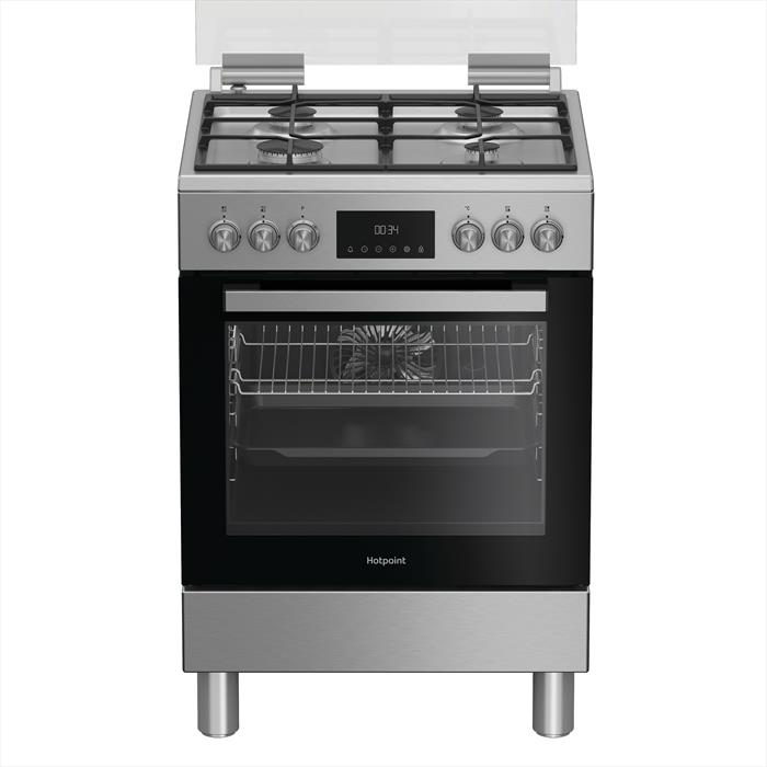 Hotpoint Ariston - Cucina A Gas H6g5lmx Classe A-inox