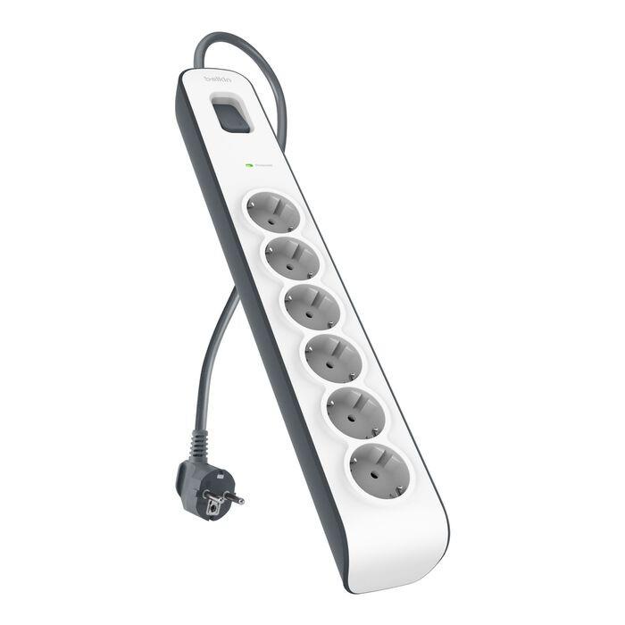 Belkin - Protezione Da Sovraccarico - 6 Prese Ac - Cavo 2mt-bianco