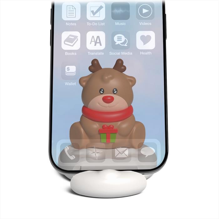 Sbs - Supporto Smartphone Xmas, Elk-marrone