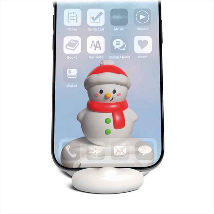 Music Hero - Supporto Smartphone Xmas, Snowman-bianco