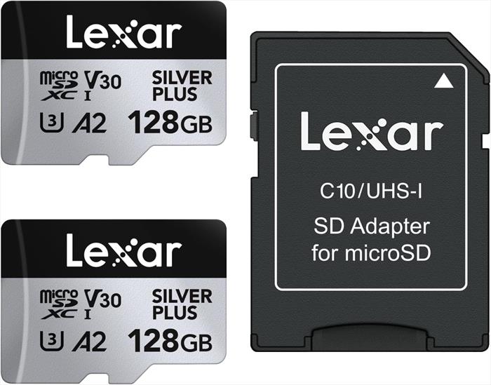 Lexar - Supporto Micro Sdxc 128gb Bipack A2 V-grigio