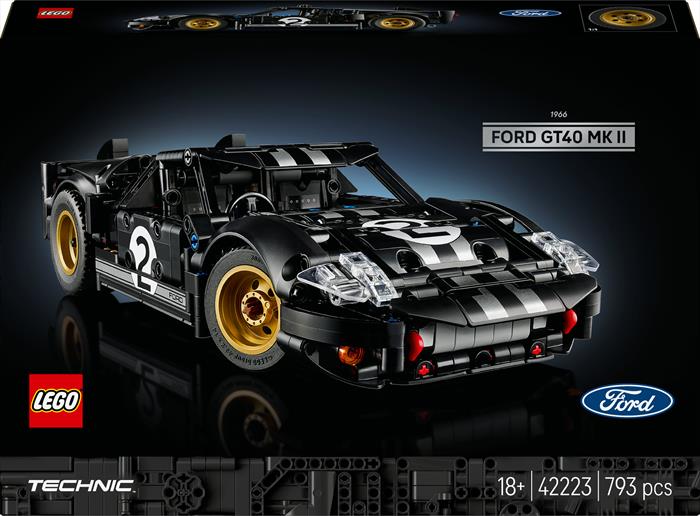 Lego - Technic Auto Da Corsa Ford Gt40 Mkii 1966 - 42223, Multicolore