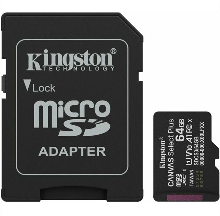 Kingston - Supporto Micro Sdxc Sdcs364gb-nero