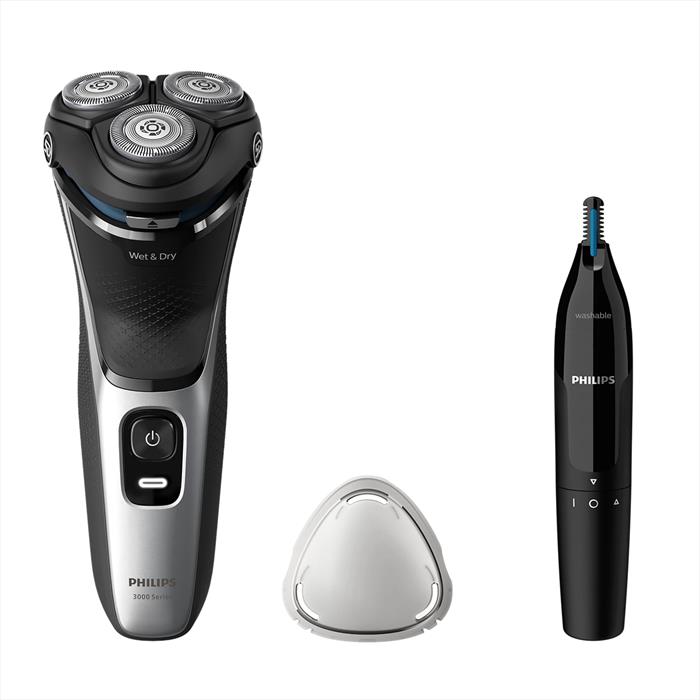 Philips - Rasoio Elettrico Serie 3000 S3143/02-argento Brillante