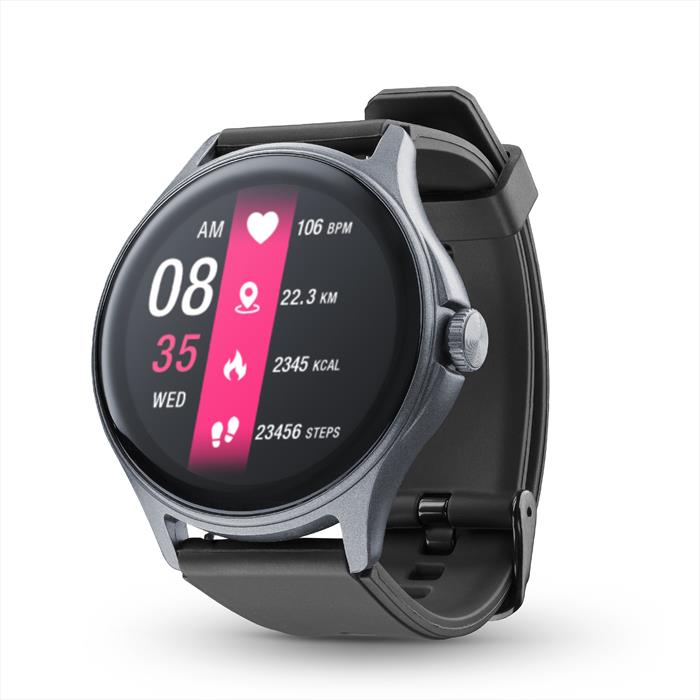 Cellularline - Smartwatch Ion Pro Round-nero