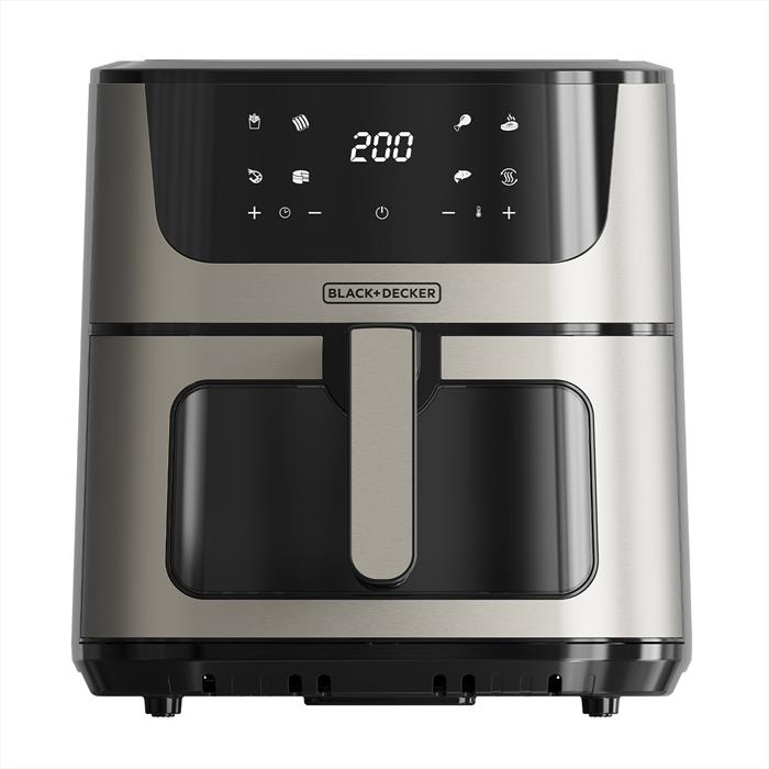 Black & Decker - Friggitrice Ad Aria Bxaf8000e-grigio/nero