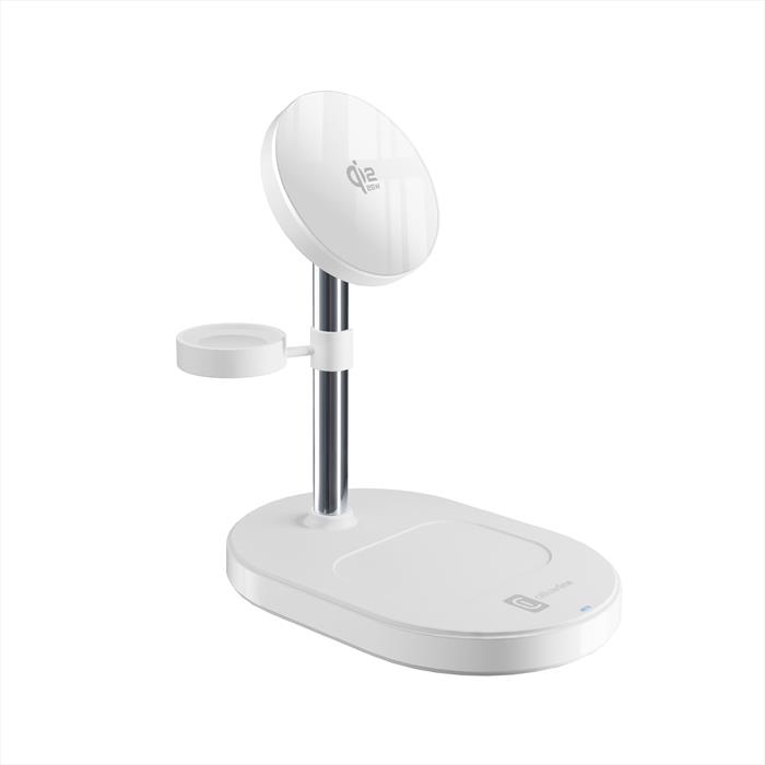 Cellularline - Station Ricarica Wireless 3in1 Mag Trio Qi2.2 25w-bianco